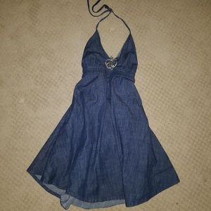 Blue Jean Halter Top Dress
